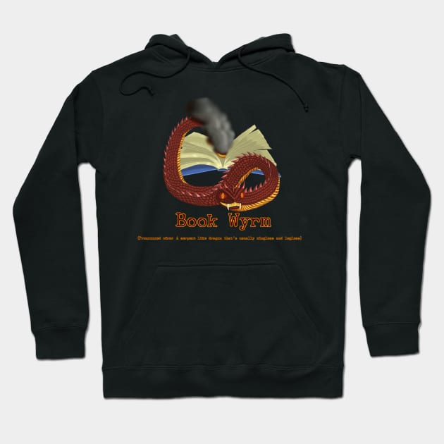 Book Wyrm Hoodie by HauntedIndigo